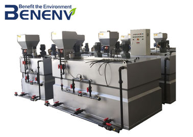 Tratamento de águas residuais de dose do sistema do produto químico automático da preparação do polímero